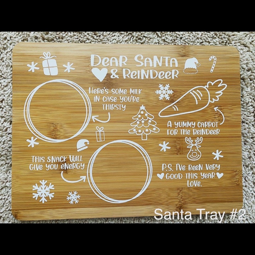 Santa cookie and milk tray